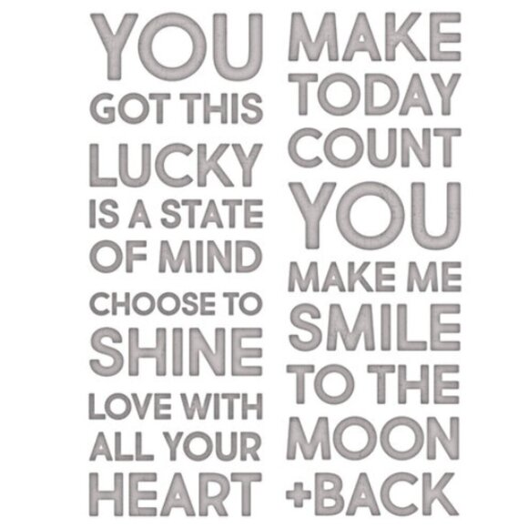 Sizzix Thinlits Die Set 7PK - Bold Text #2 by Tim Holtz - 665925 - NWT - Picture 2 of 2